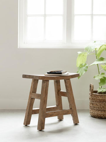 Banco Shanghai, 50x50x28 cm, madera de teca reciclada