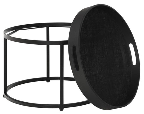Mesa de centro de fibra dorada pequeña