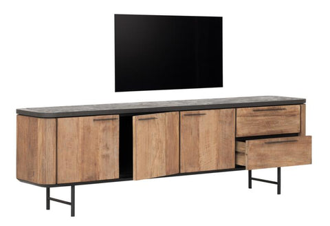 Mueble de televisión Soho mediano, 3 puertas, 2 cajones