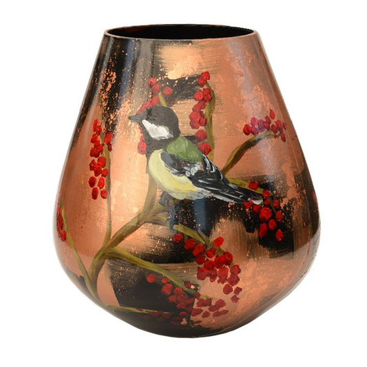 Handbeschilderde Vaas Tasman hummingbird Ø26 x H28 cm