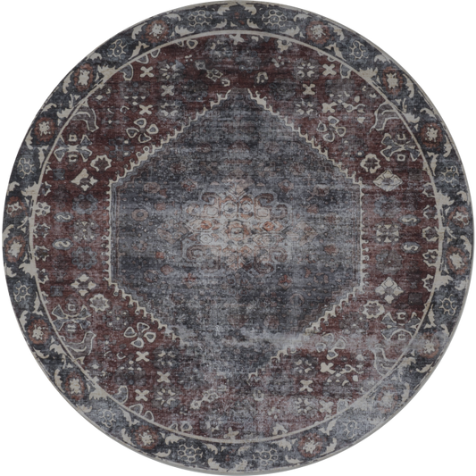 Vloerkleed Madel Rond Rood/Blauw ø200 cm