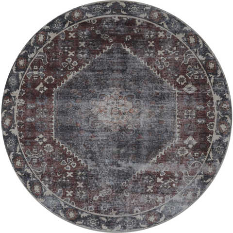 Vloerkleed Madel Rond Rood/Blauw ø200 cm