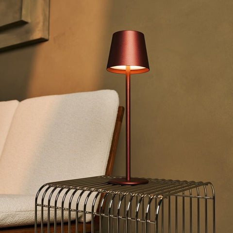 Jasper Bronze - Draadloze lamp met batterij L metaal, dimable & 3 lichtstadia
