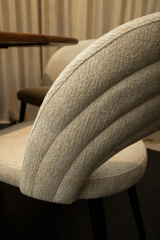 Open Cream Nanci Fabric Dining Chair