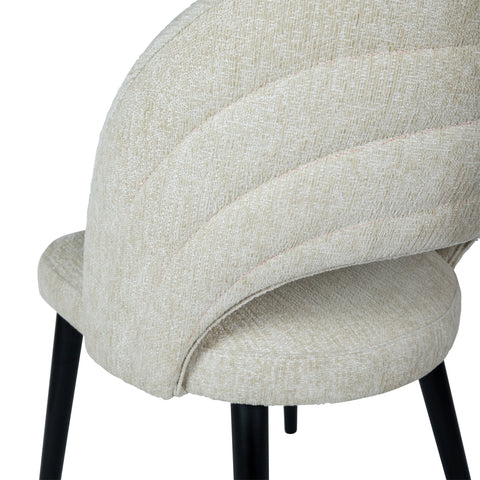 Open Cream Nanci Fabric Dining Chair