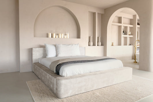 Ontwerpbed Adore Element 140x200 Beige - Met Matras