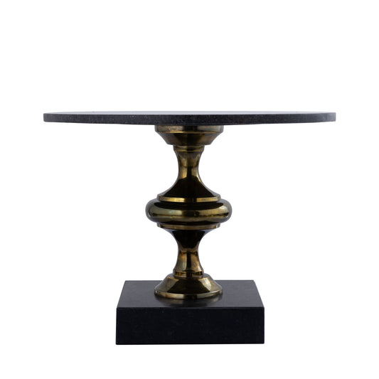 PTMD Alano Black Marble salontafel aluminium gouden tafelpoot