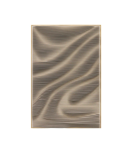PTMD Aleishia Cream rechthoekig mdf wandpaneel golvend design