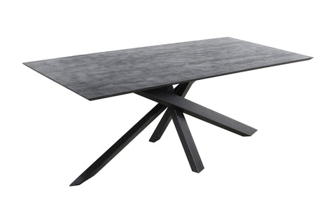 Alore mesa de comedor negra negra rectangular de 240 cm