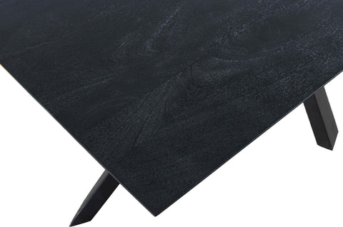 Alore mesa de comedor negra negra rectangular de 240 cm