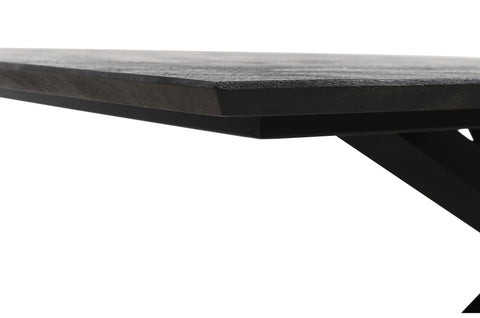 Alore mesa de comedor negra negra rectangular de 240 cm