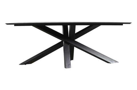 Alore mesa de comedor negra negra rectangular de 280 cm