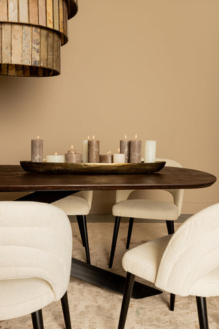 Alore marrón mesa de comedor ovalada de 240 cm