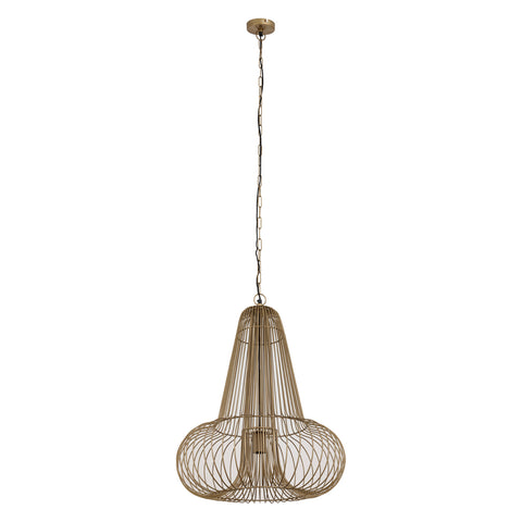 Aluesi Antique Brass iron wired hanging lamp - Ptmd
