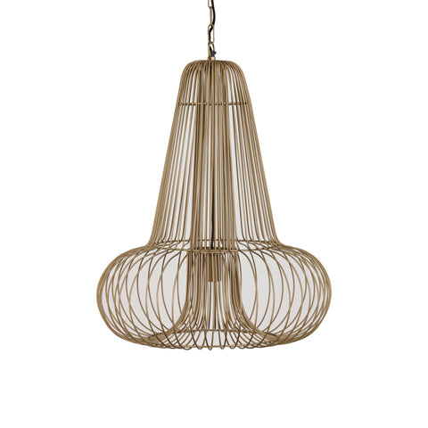 Aluesi Antique Brass iron wired hanging lamp - Ptmd
