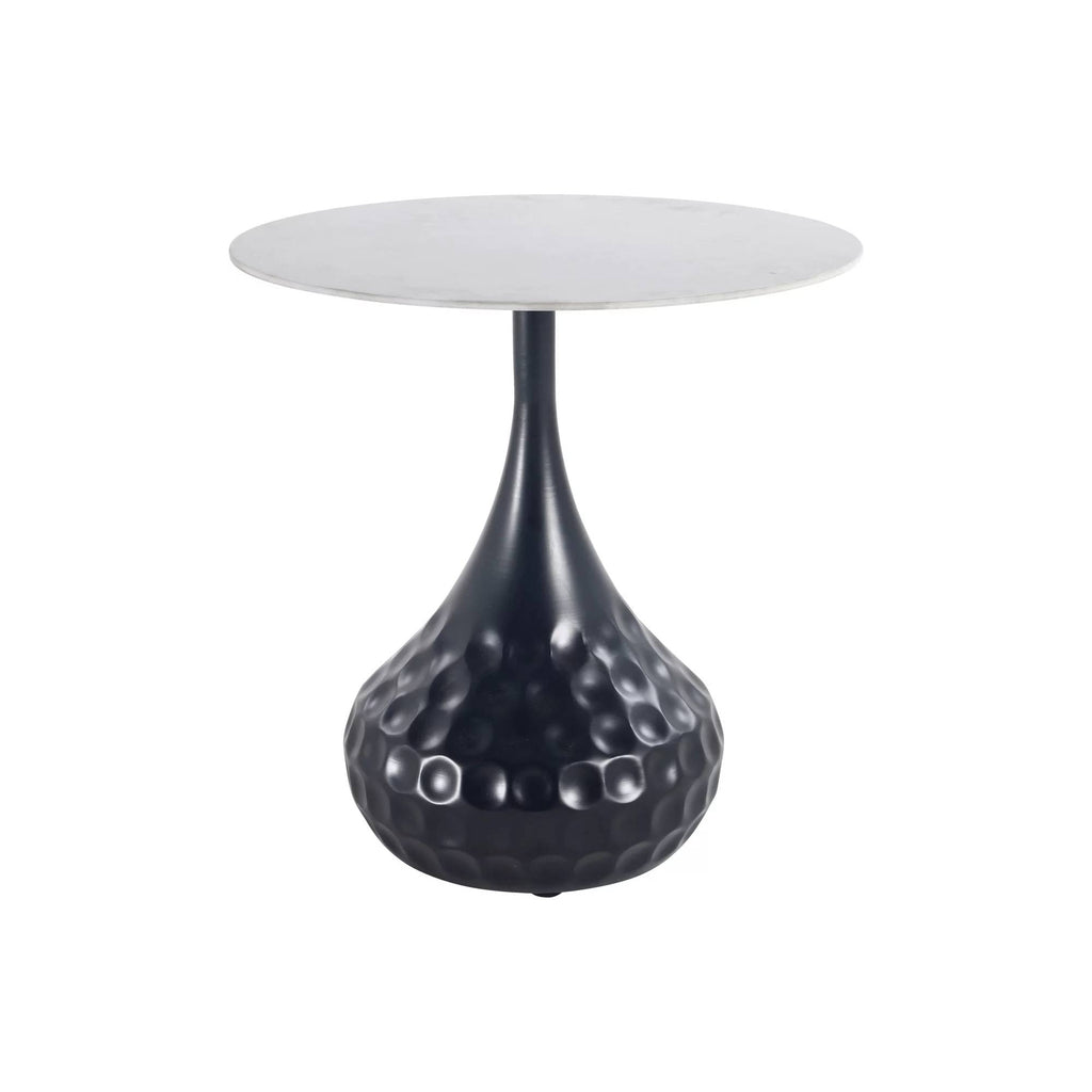 Anna Antracite Metal Sidetable con parte superior de cerámica