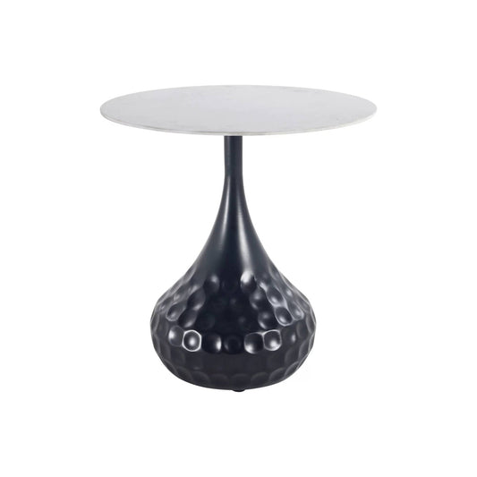 Anna Antracite Metal Sidetable con parte superior de cerámica