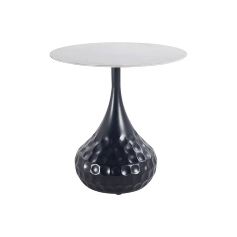 Anna Antracite Metal Sidetable con parte superior de cerámica