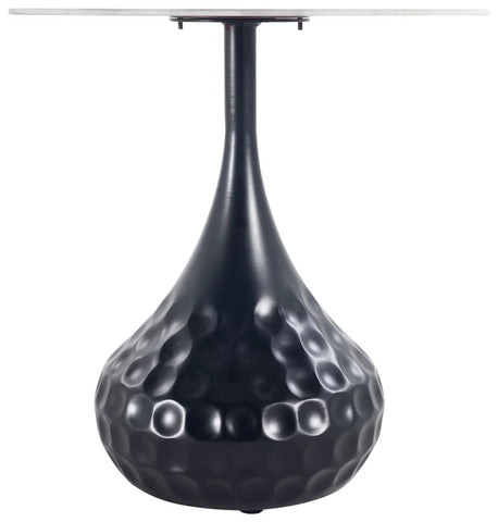 Anna Antracite Metal Sidetable con parte superior de cerámica