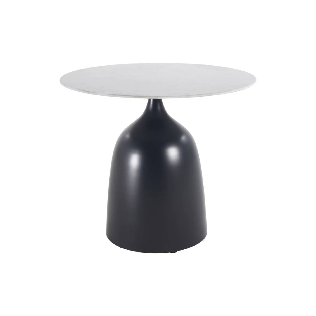 Anna Antracite Smooth Metal Sidetable con cerámica