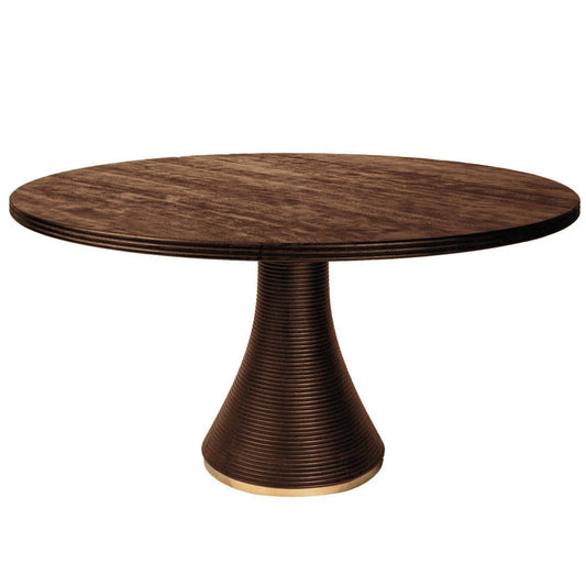 Arca Rib table brown-gold