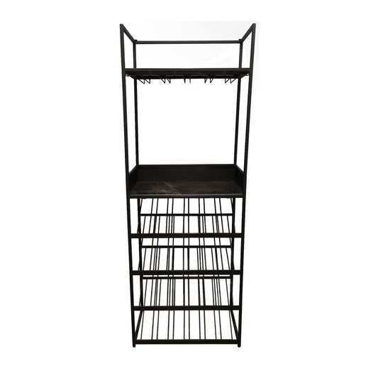 Arto wine rack base gris foncé marbre marron