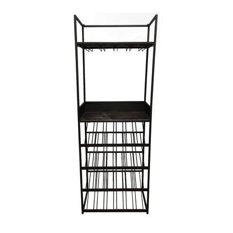 Arto wine rack base gris foncé marbre marron