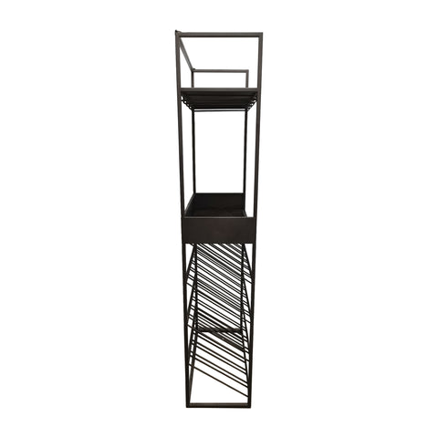 Arto wine rack base gris foncé marbre marron