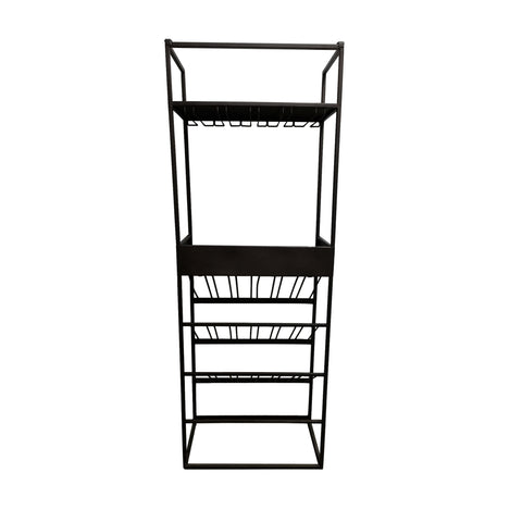 Arto wine rack base gris foncé marbre marron