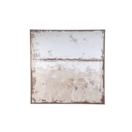 Cuadro de marco cuadrado de panel de pared de pintura de lienzo natural Asante