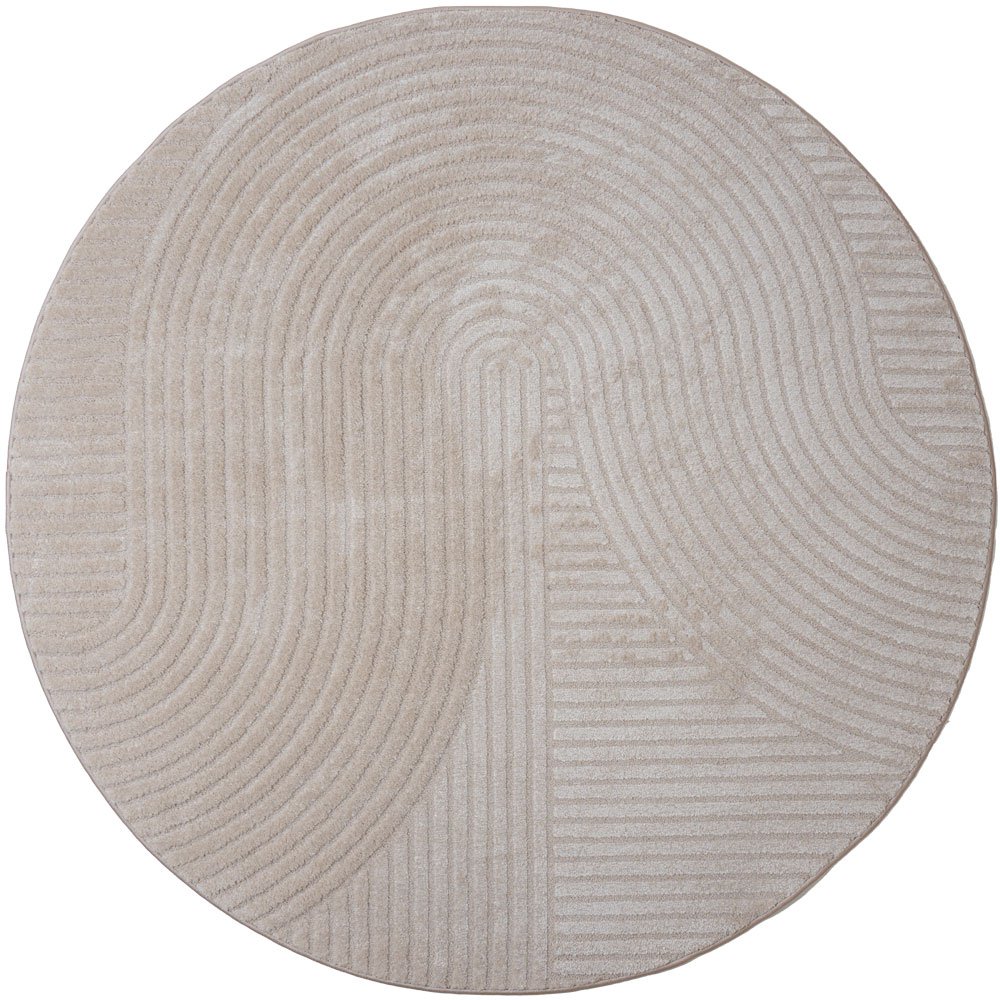 Vloerkleed Ella Beige Rond ø240 cm