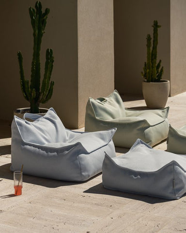 Wigiwama Outdoor Vierkante Poef - Blauw