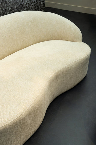 Bean Cream 9901 nanci fabric 3 seater sofa