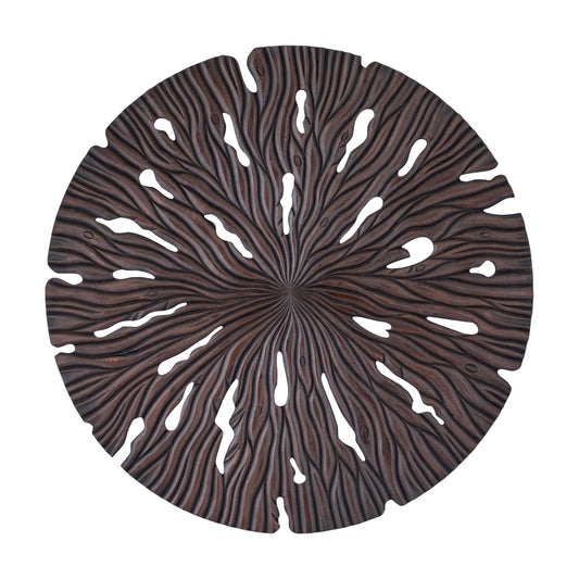 Bonte Brown MDF pared de panel ondulado tallado redondo L a Only.