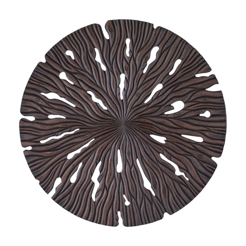 Bonte Brown MDF pared de panel ondulado tallado redondo L a Only.