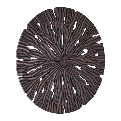 Bonte Brown MDF pared de panel ondulado tallado redondo L a Only.