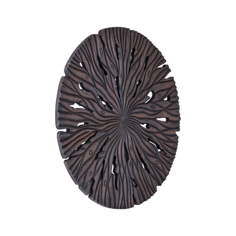 Bonte Brown MDF pared de panel ondulado tallado redondo S a Only.