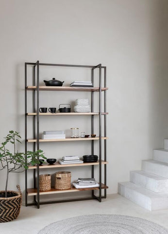 Bookrack Flare High, 5 open racks (Knock Down)