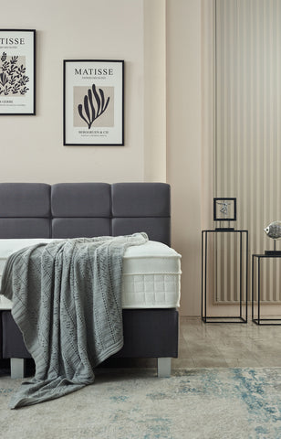 Boxspring Life Velvet Anthracite 180x200