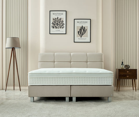 Boxspring Vida Velvet Beige 180x200