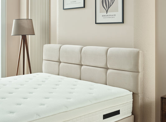 Boxspring Vida Velvet Beige 180x200