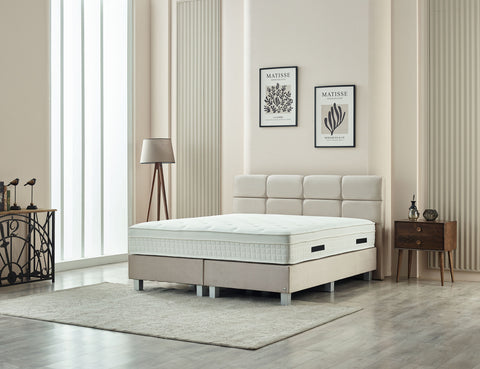 Boxspring Vida Velvet Beige 180x200