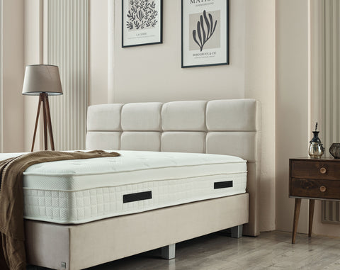 Boxspring Vida Velvet Beige 180x200