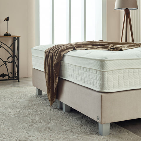 Boxspring Vida Velvet Beige 180x200