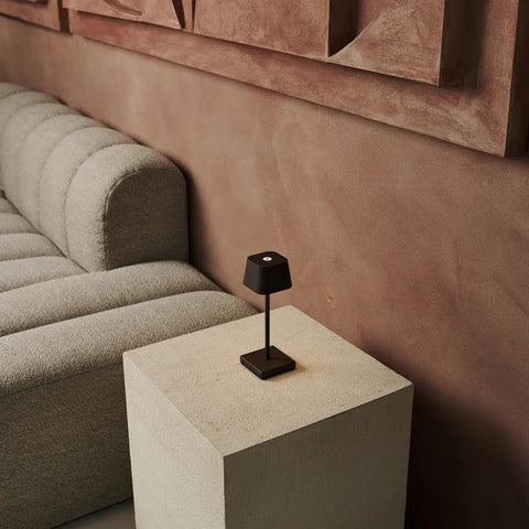 Sarphati Mini Mocha Brown Tafellamp - Draadloos Oplaadbaar & Dimbaar