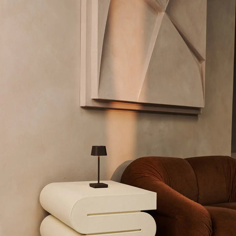 Sarphati Mini Mocha Brown Tafellamp - Draadloos Oplaadbaar & Dimbaar