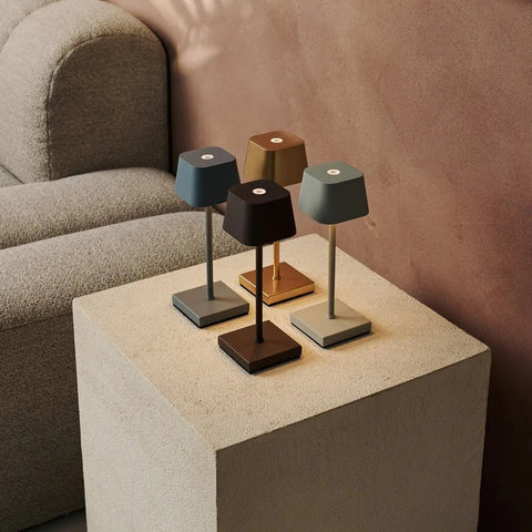 Sarphati Mini Mocha Brown Tafellamp - Draadloos Oplaadbaar & Dimbaar