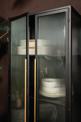 Caeleen cabinet negro y dorado