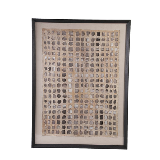 Panneau mural encadré en crème de Carmell en forme de rectangle en PS.