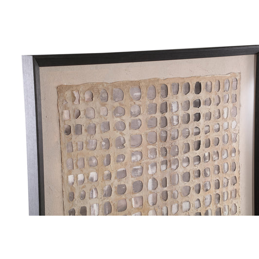 Panneau mural encadré en crème de Carmell en forme de rectangle en PS.